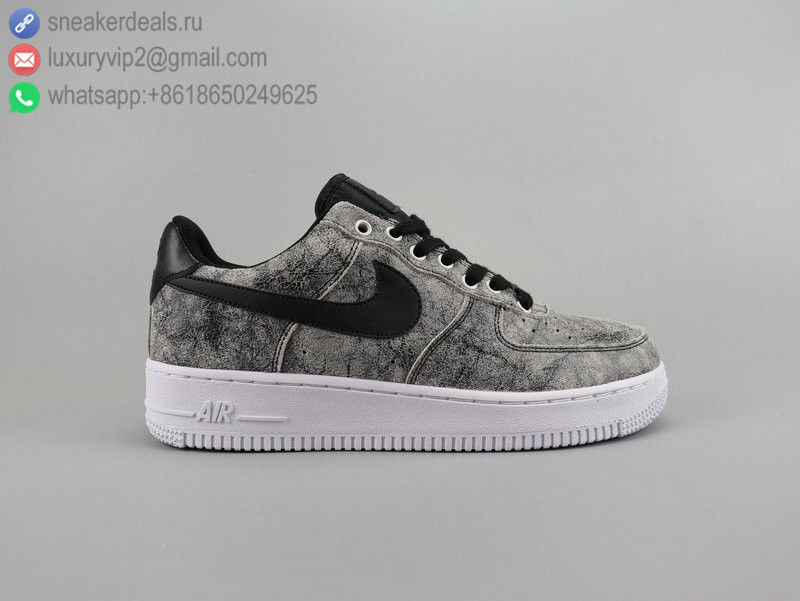 NIKE AIR FORCE 1 '07 LXX STONE GREY LEATHER MEN SKATE SHOES